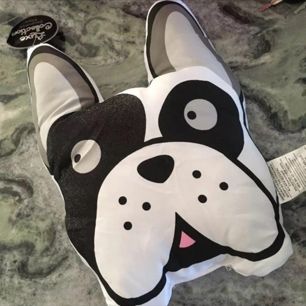 Boston Terrier French Bulldog throw pillow dog